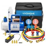 VIVOHOME 110V 1/3 HP 4CFM Single Stage Rotary Vane