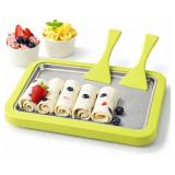 Rolled Ice Cream Maker with 2 Spatulas, Frozen Yog