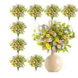 12 Bundles Wildflowers Artificial Flowers Outdoor