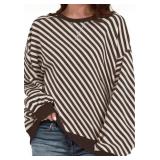 Size X-Large UEU Womens Diagonal stripes Sweatshir