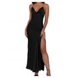 Size Medium Satin Tie Back Maxi Dresses for Women