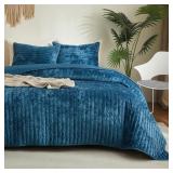 Luxury Soft Velvet Quilt Set Queen Size - Lightwei