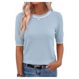 Size Small Zeagoo Women Short Sleeve Sweater Summe