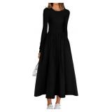 Size med BTFBM Casual Long Sleeve Dresses Spring D