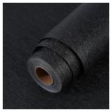 Peel and Stick Wallpaper Black Silk Wall Paper - 1