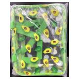 Avocado make up bag 12x9x3 with handles