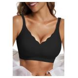 Size large   BIEGE IN COLOR Jelly Wireless Bras fo