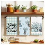 DTDO Spring Summer Kitchen Towels Set of 3 - Fade-