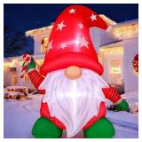 COMIN 6FT Christmas Inflatables Gnome with Candy C