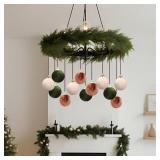 15 Pcs Christmas Chandelier Garland 6FT Cedar Velv