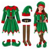 Size 130 (7/8)~~~ Elf Costume for Girls Christmas