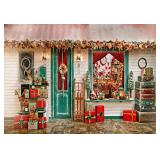 Laeacco 10x6.5ft Christmas Store Background Merry