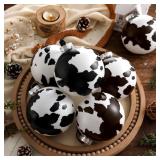 Syhood 6 Pcs Cow Christmas Ornaments 4