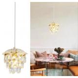 Crystal Pendant Light Gold Mini Pendant Light Fixt