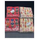 Lot of Christmas Guest Napkins, Includes 2 Packs N