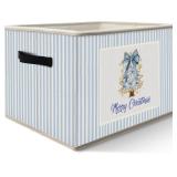 Teal and pink stripes Chinoiserie Christmas Tree S