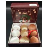 9pcs Brown, White, & Beige Velvet Like Christmas B