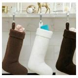 3 Pack Sherpa Fabric Christmas Stockings - 18
