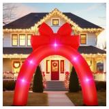 Leyndo 9 ft Bow Christmas Inflatable Archway Outdo