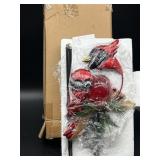 Solar Cardinal Stake with Crackle Glass Globe Ligh