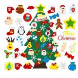 DIY Felt Christmas Tree with 34 Pcs Ornaments, 3.2