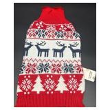 Size Large Pet Christmas Sweater for Dog, Cute Elk
