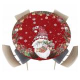 Merry Christmas Fitted Red Tablecloth Waterproof R