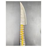 Damascus steel custom handmade hunting knife with