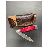 Damascus steel custom handmade hunting knife with