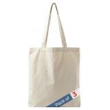 Reusable Cotton Canvas Grocery Bags With Pockets F