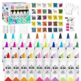 30 Colors Tie Dye Kit, Fabric Dye Set for Kids Adu