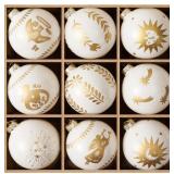 DN DECONATION 9Pcs Christmas Ball Ornaments 3.14"