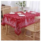 Anlass Christmas Tablecloth 60 102 Inch, Heavyweig