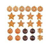 24Pcs Christmas Gingerbread Ornaments Baking Chris
