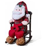 Christmas Animated Decoration Rocking Chair Santa