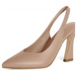 Size 8.5 gihubafuil Womens Slingback Kitten Heels