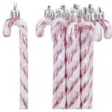Sotiff Christmas Candy Canes Ornaments Plastic Gli