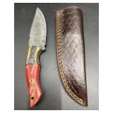 custom-made fixed-blade hunting and skinning knife