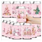 HAPPARTY 12PCS Pink Christmas Gingerbread Can Cool
