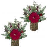 TORONTOKYO 2 Pack Small Christmas Tree, Artificial