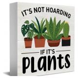 Plant Lover Desk Wooden Box Sign Decor, It