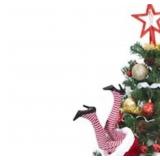 Christmas Elf Body Tree Electric Swinging Legs Dec