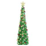 5 Ft Pop Up Christmas Tinsel Tree with Timer Warm