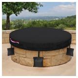 Fire Pit Cover Round for In-Ground Fire Pits, 66"