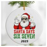 2025 Funny 67 Christmas Ornaments | Santa Says Six
