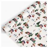 Lot of 2, Christmas Wrapping Paper - Mini Roll - 1