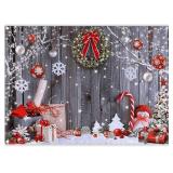 7x5ft Christmas Photography Backdrop Winter Rustic