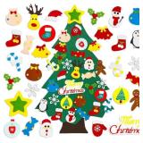 DIY Felt Christmas Tree with 30 Pcs Ornaments, 3.2