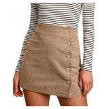Size XL Corduroy Skirt Women Fall Winter High Wais