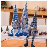 unanscre Blue Christmas Gnomes Plush Decoration -
